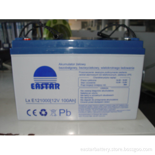 Deep Cycle Agm Battery 12V100ah (ISO9001, CE, UL)